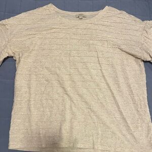 LOFT Cream Short Sleeve Tee